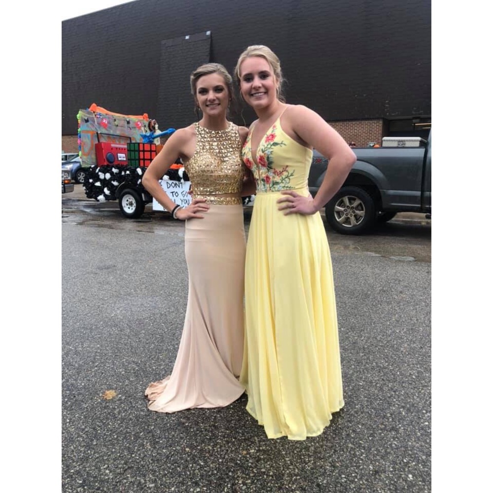 Morilee Madeline Gardner Gold 2 Piece Dress